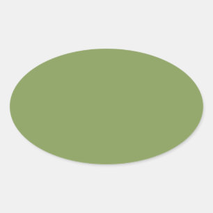 Sticker Ovale Couleur Arrière - plan vert Moss tendance Personn