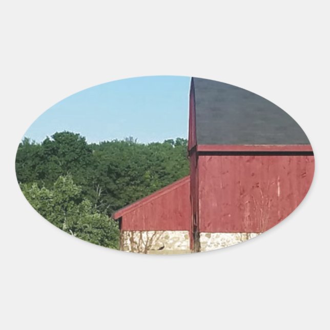 Sticker Ovale Country Barn (Devant)