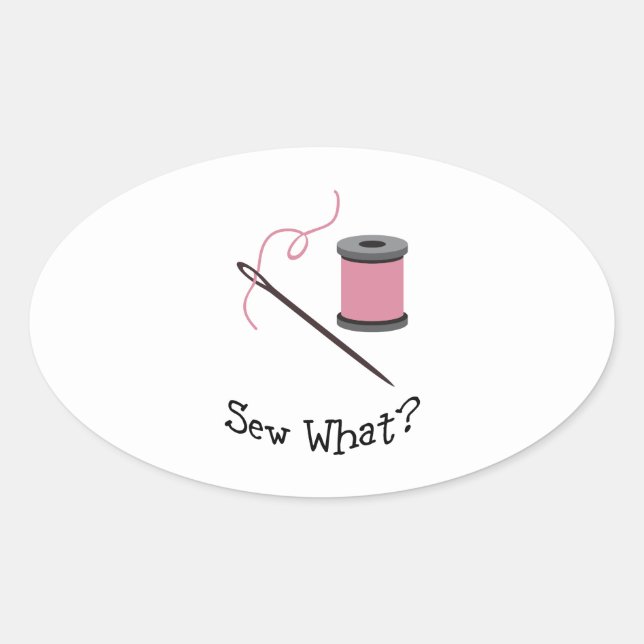 Sticker Ovale Couper Quoi ? (Devant)