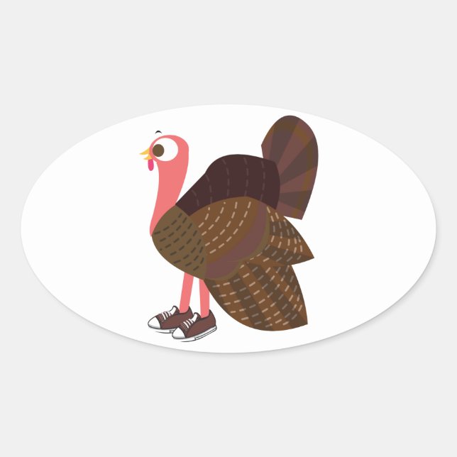Sticker Ovale Coureur turc (Devant)