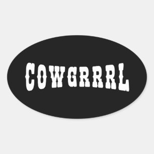 STICKER OVALE COWGRRRL