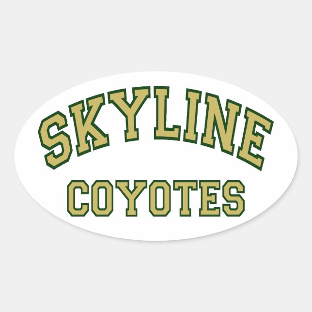 Sticker Ovale Coyotes Skyline (Devant)
