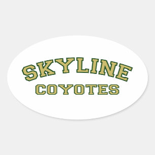 Sticker Ovale Coyotes Skyline