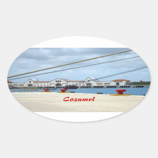 Sticker Ovale Cozumel Dockside