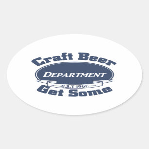 Sticker Ovale CRAFT BIÈRE Department Obtenez un peu
