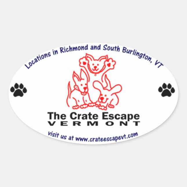 Sticker ovale Crate Escape (Devant)