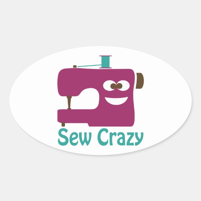Sticker Ovale Crazy (Devant)