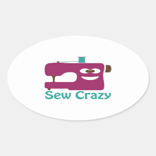 Sticker Ovale Crazy