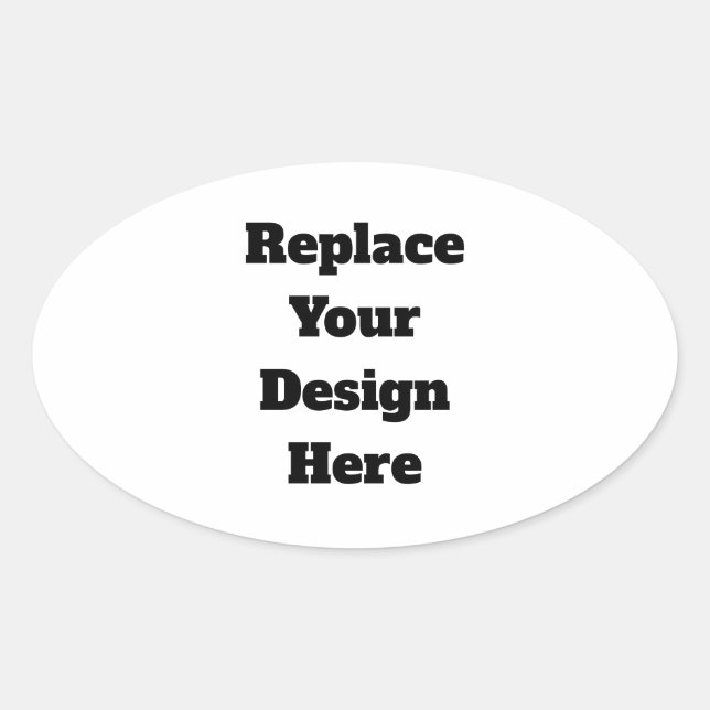 Sticker Ovale Create Your Own white  (Devant)