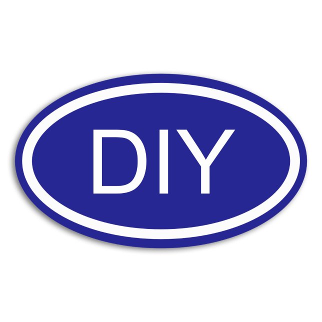 Sticker Ovale Créer un style Euro bleu (Create a Blue Euro Style Oval Sticker)