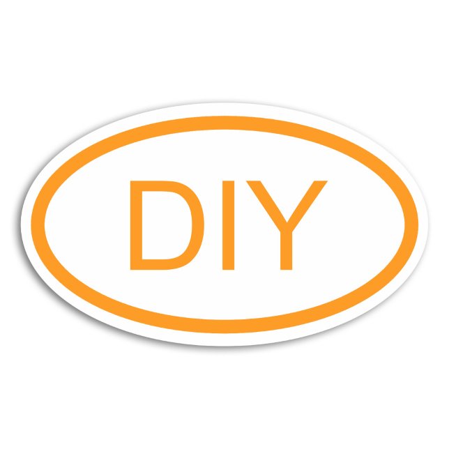 Sticker Ovale Créer un style Euro orange foncé (Create a Dark Orange Euro Style Oval Sticker)