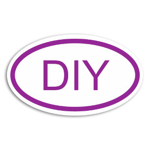 Sticker Ovale Créer un style euro violet