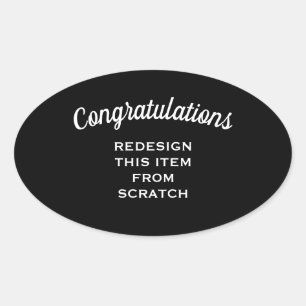 Sticker Ovale Créez votre propre