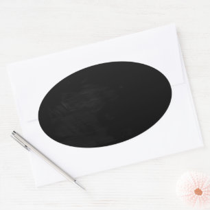 Sticker Ovale Créez Votre Propre Noir Personnalisé