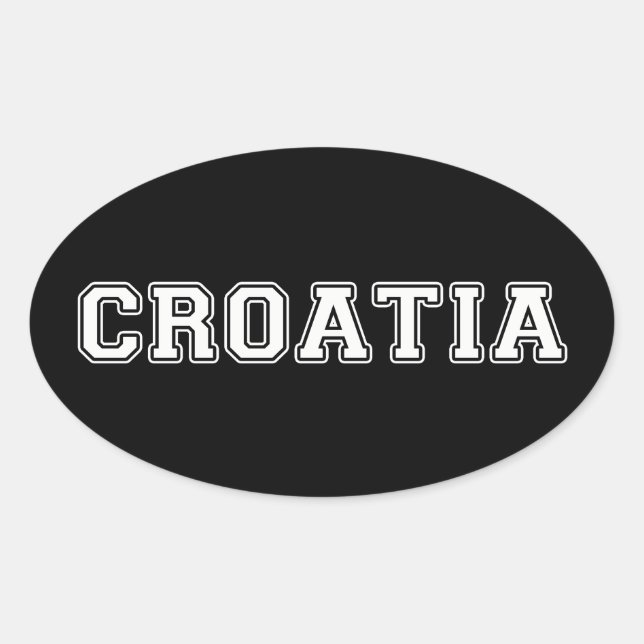 Sticker Ovale Croatie (Devant)