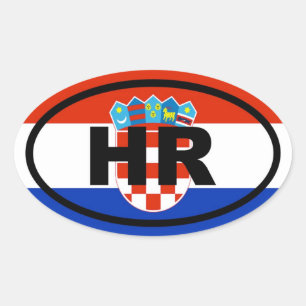 Sticker Ovale Croatie HR Européen