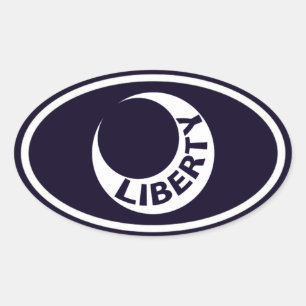 Sticker Ovale Croissant "Liberté" du fort Moultrie