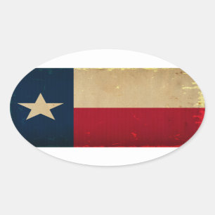 Sticker Ovale CRU de drapeau d'état du Texas