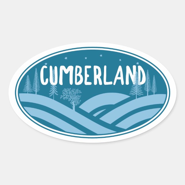 Sticker Ovale Cumberland Maryland Outdoors (Devant)