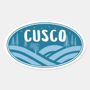 Sticker Ovale Cusco Pérou Plein air