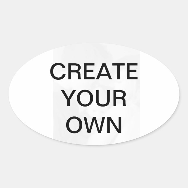Sticker Ovale Customisez votre propre (Devant)