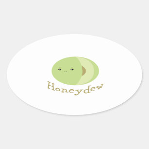 Sticker Ovale Cute Honeydew