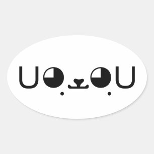 Sticker Ovale Cute Kawaii Chien Chien Chien Chien Chien Japonais