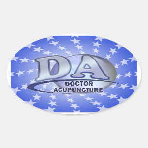 STICKER OVALE DA ACRONYM LOGO DOCTEUR D'ACUPUNCTURE