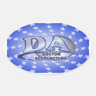 STICKER OVALE DA ACRONYM LOGO DOCTEUR D'ACUPUNCTURE