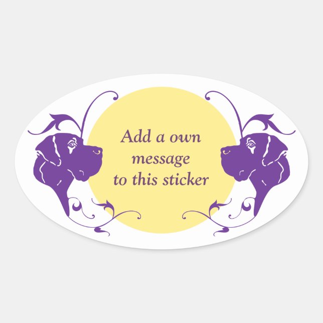 Sticker Ovale Danesticker (Devant)