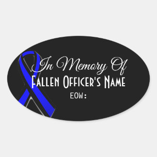 STICKER OVALE DANS LA MÉMOIRE DE L'OFFICIER FALLEN OVAL BUMPER S