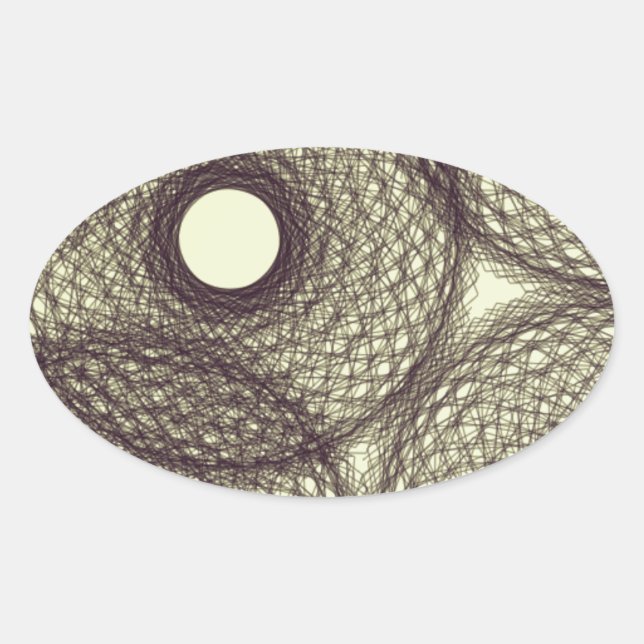 Sticker Ovale dans l'obscurité (Devant)