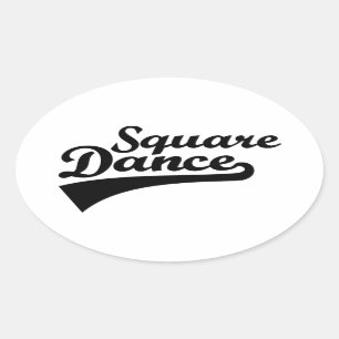 Sticker Ovale Danse carré