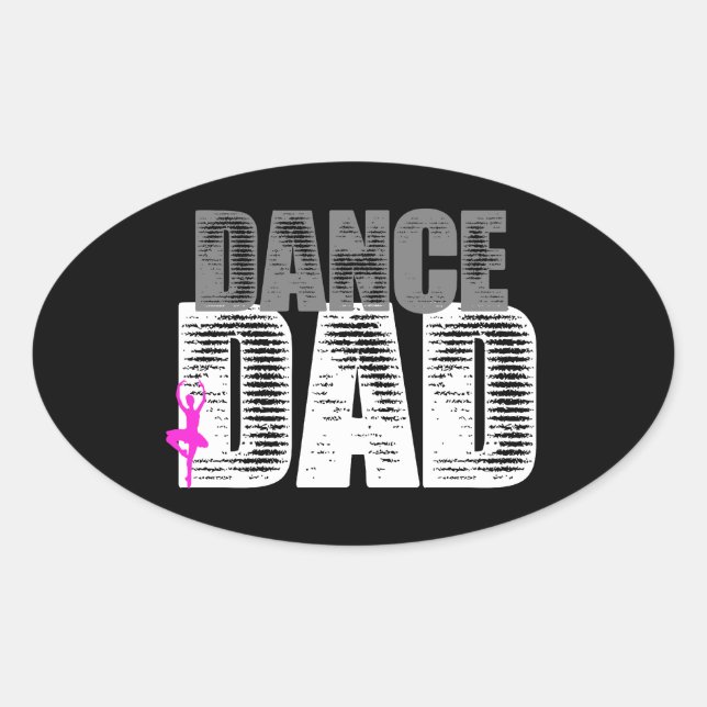 Sticker Ovale Danse papa (Devant)