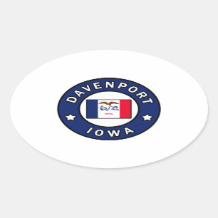 Sticker Ovale Davenport Iowa