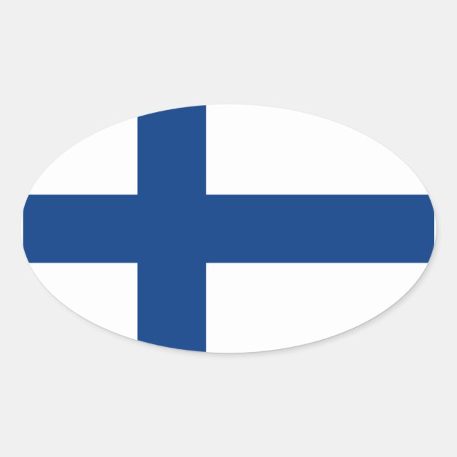 Sticker ovale de Finlande (Devant)