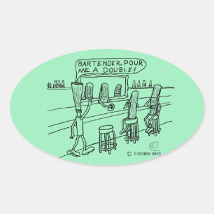 Sticker ovale de la barre de roseaux