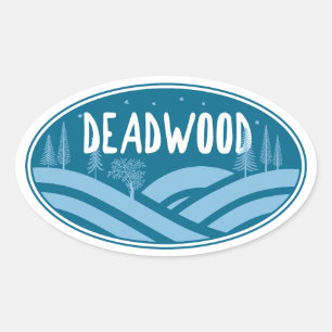 Sticker Ovale Deadwood Dakota du Sud Plein air