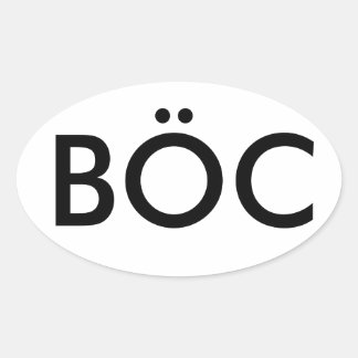 Sticker Ovale Décal de culte d'huître bleue