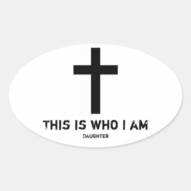 Sticker Ovale Décal de voiture (fille) (Devant)