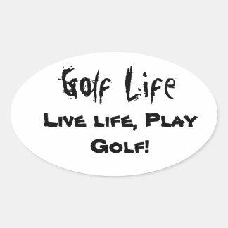 Sticker Ovale Décalages Golf Life