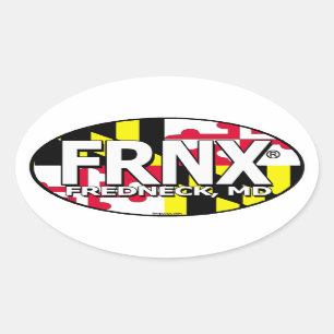 Sticker Ovale Décalque de drapeau de FRNX le Maryland