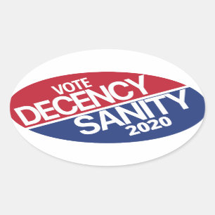 Sticker Ovale Décence et hygiène 2020
