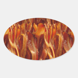 Sticker Ovale Décodeur de Bacon Field Yummy
