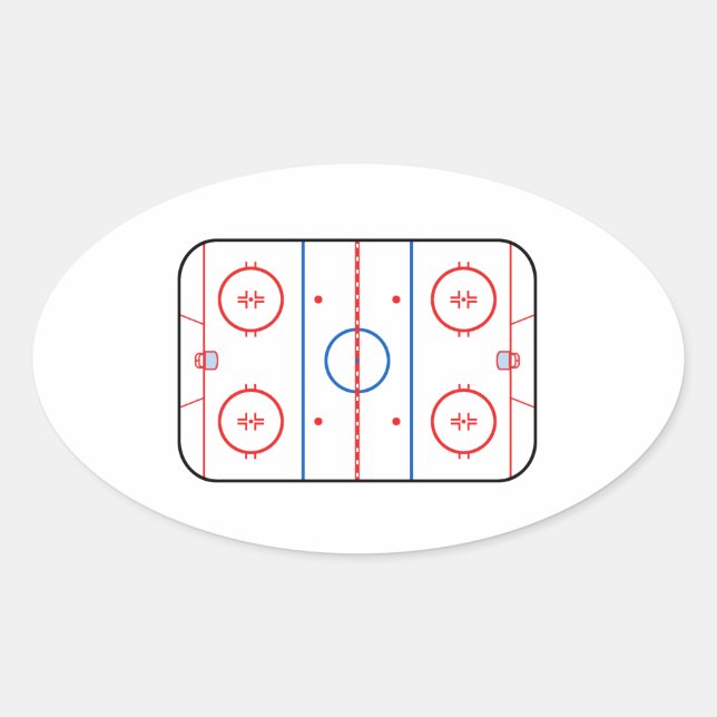 Sticker Ovale Décodeur de jeux de hockey (Devant)