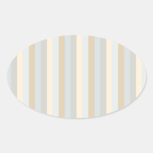 Sticker Ovale Décor Vertical Gris Doux