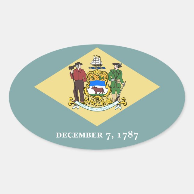 Sticker Ovale Delaware (Devant)