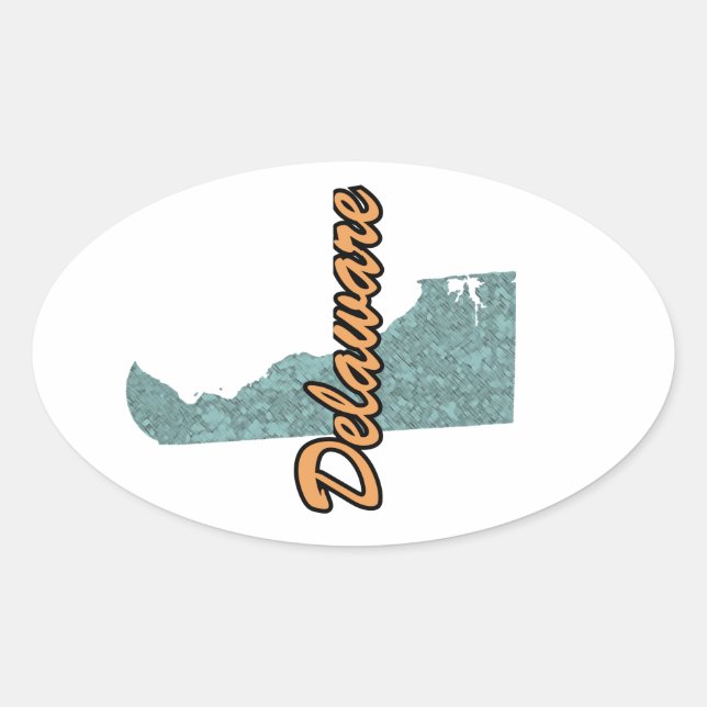 Sticker Ovale Delaware (Devant)