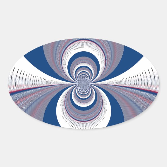 Sticker Ovale Demi bleu (Devant)