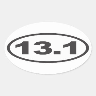 Sticker Ovale Demi de décalque d'ovale de marathon